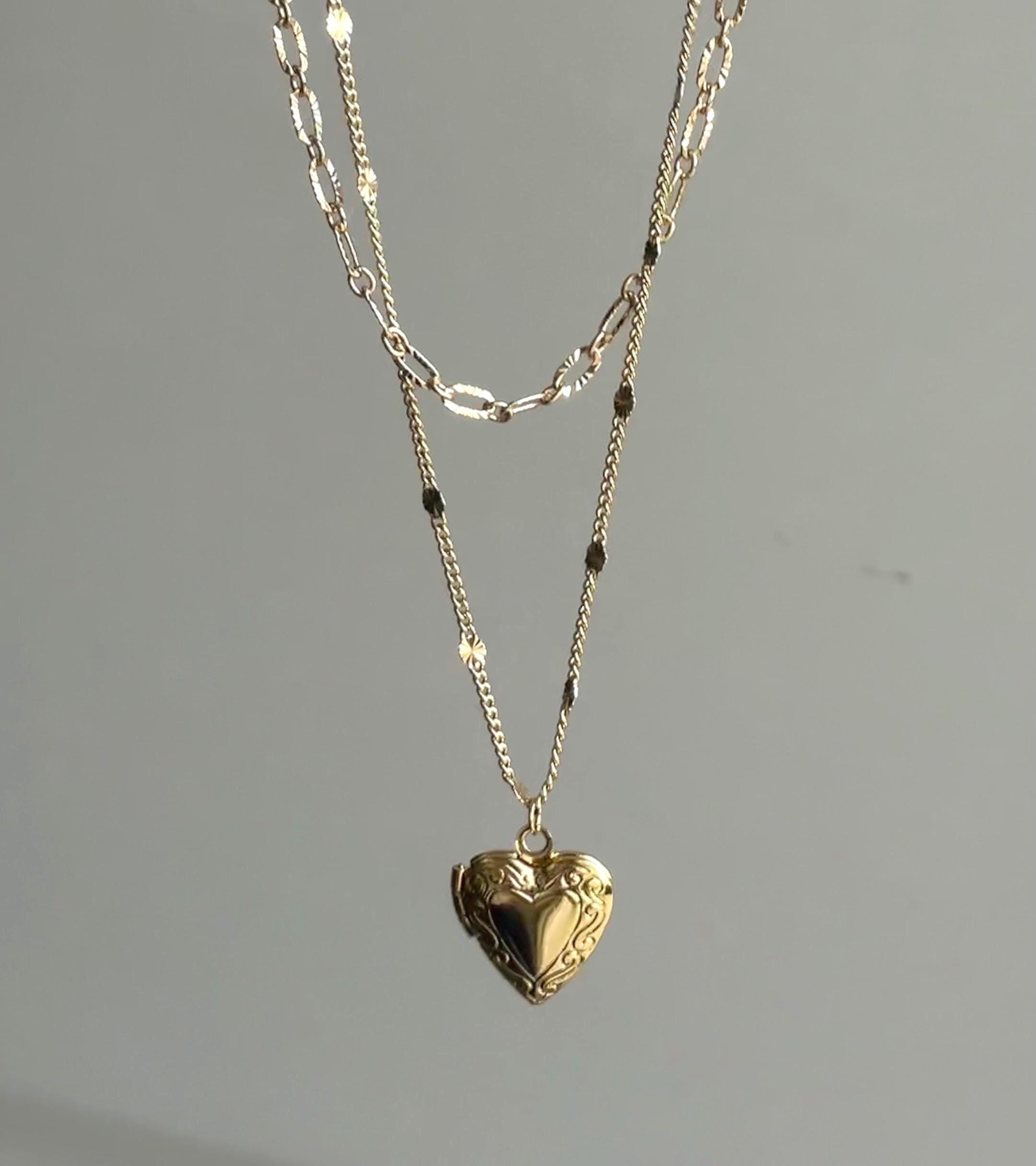 Heart Locket Layering Necklace, 1 / 5