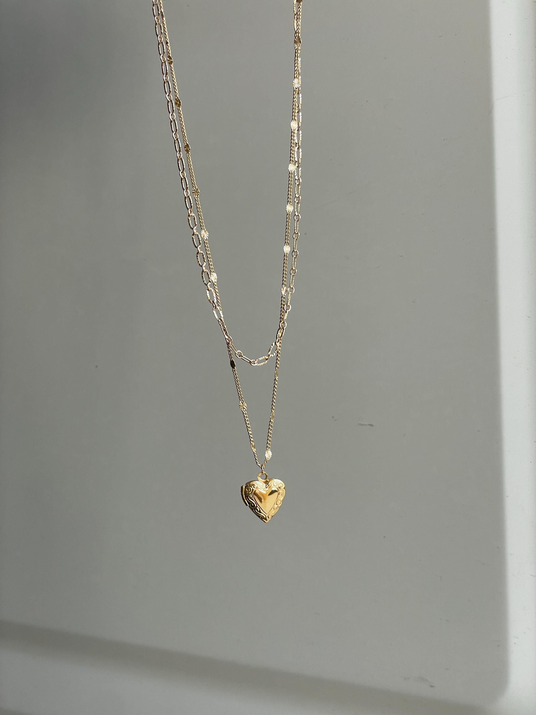 Heart Locket Layering Necklace, 4 / 5